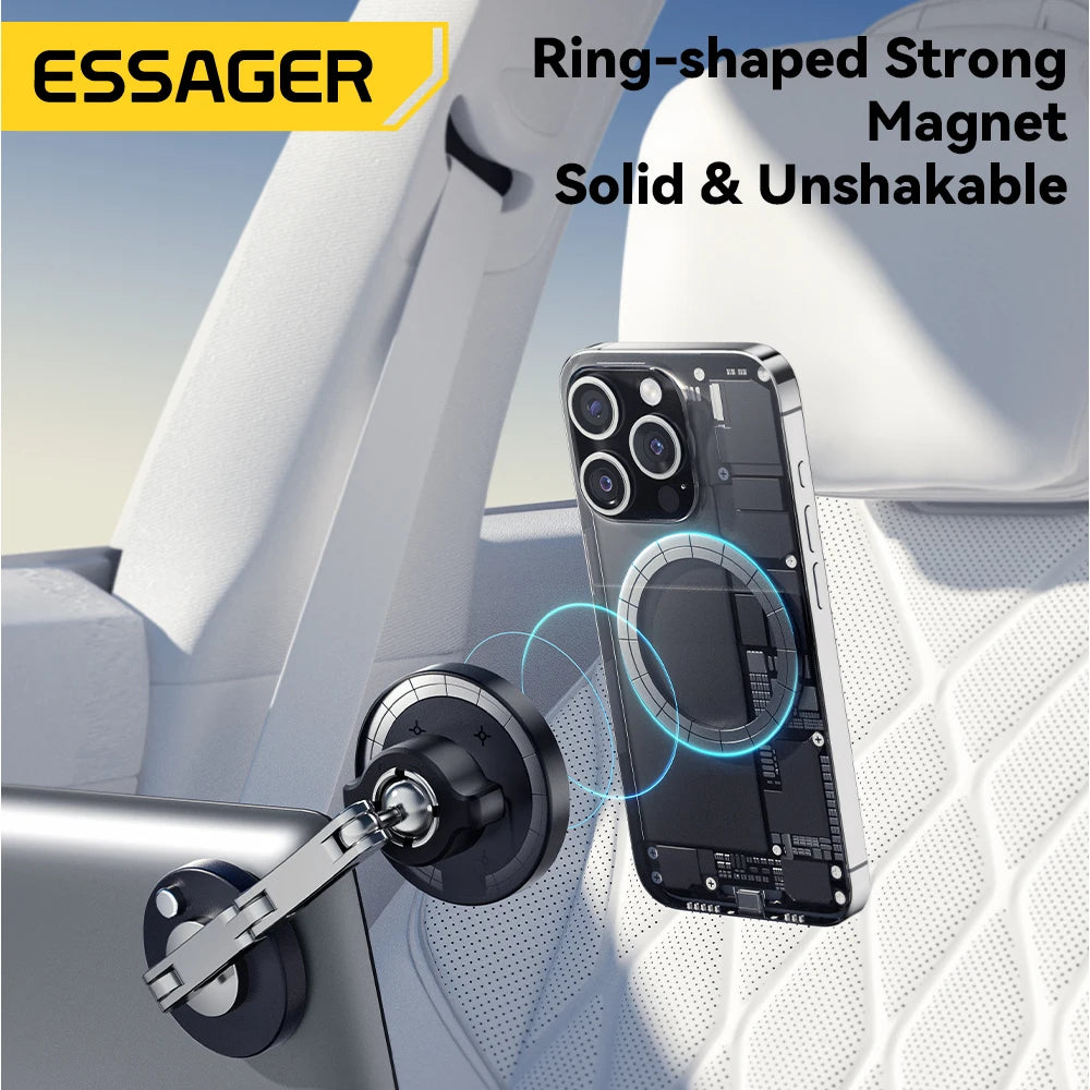 Essager-cargador inalámbrico magnético para teléfono de coche, soporte de montaje de pasta fácil de carga rápida de 15W para Magsafe iPhone 15 14 13 Pro Max