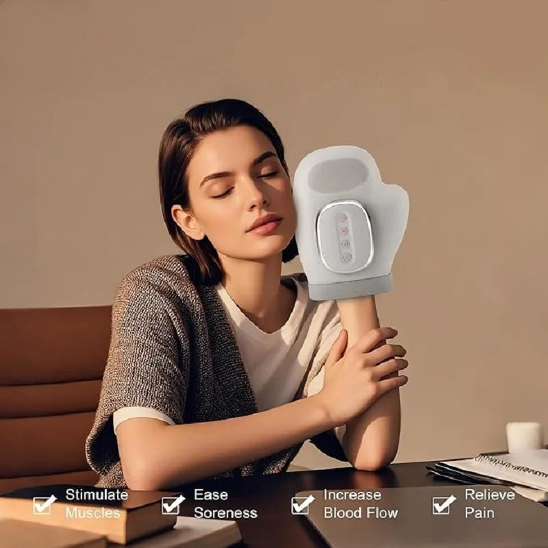 Masajeador de manos con Airbag, masajeador de manos inalámbrico de compresión, masajeador de dedos, túnel carpiano mejorado y masaje para aliviar los muñecas, regalo