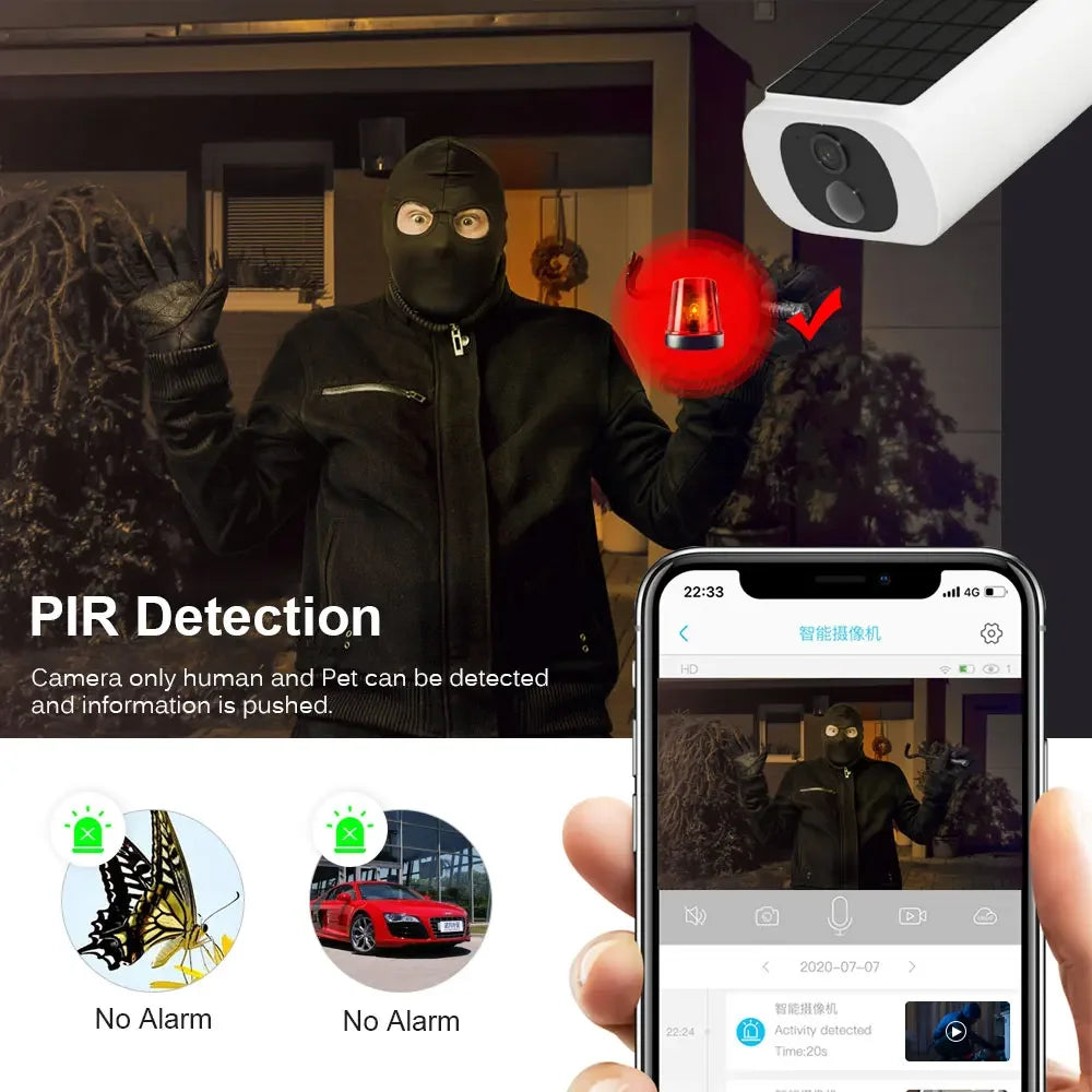 Cámara de Seguridad Solar WiFi Tuya, Tipo Bala, para Exteriores, 5MP, Impermeable, con Batería, CCTV, Vigilancia, Inalámbrica, Audio Bidireccional