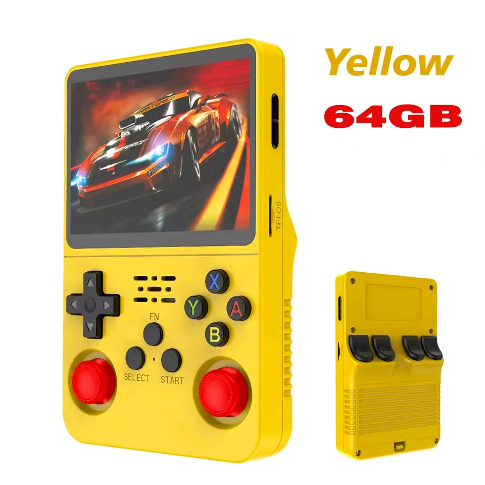 Consola de juegos portátil Retro ARKOS R36S, sistema Linux, reproductor de vídeo con pantalla IPS de 3,5 pulgadas, consola de juegos portátil de 64GB/128GB