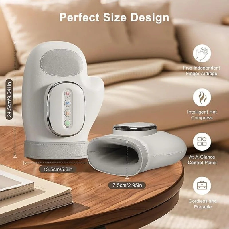 Masajeador de manos con Airbag, masajeador de manos inalámbrico de compresión, masajeador de dedos, túnel carpiano mejorado y masaje para aliviar los muñecas, regalo
