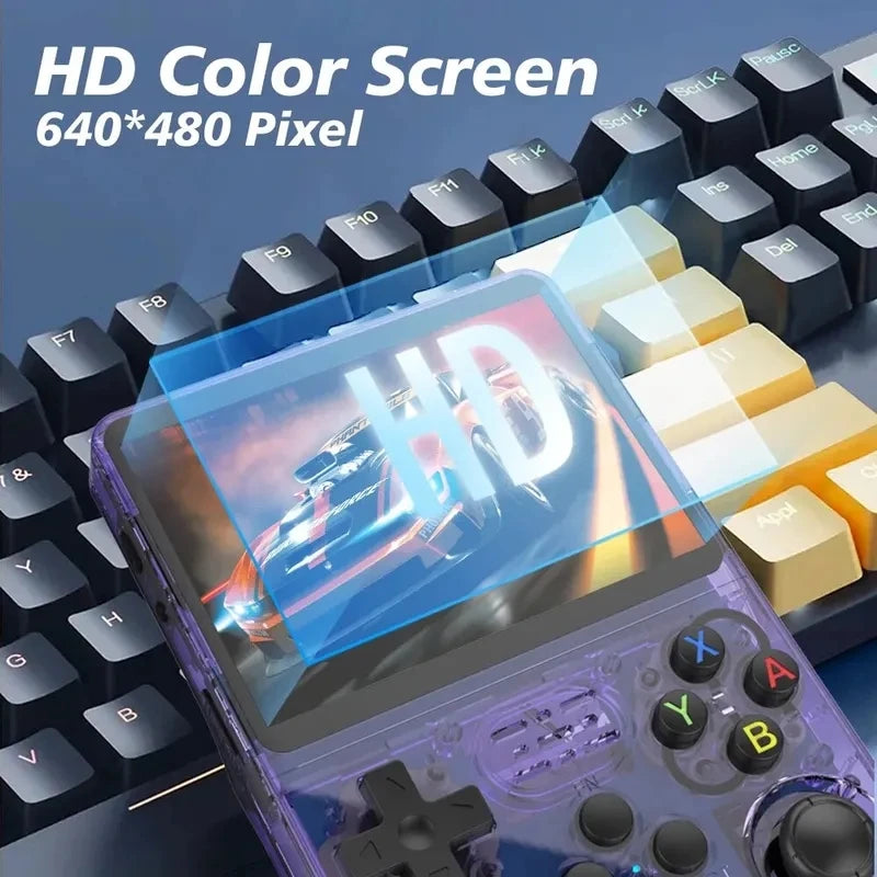 Consola de juegos portátil Retro ARKOS R36S, sistema Linux, reproductor de vídeo con pantalla IPS de 3,5 pulgadas, consola de juegos portátil de 64GB/128GB