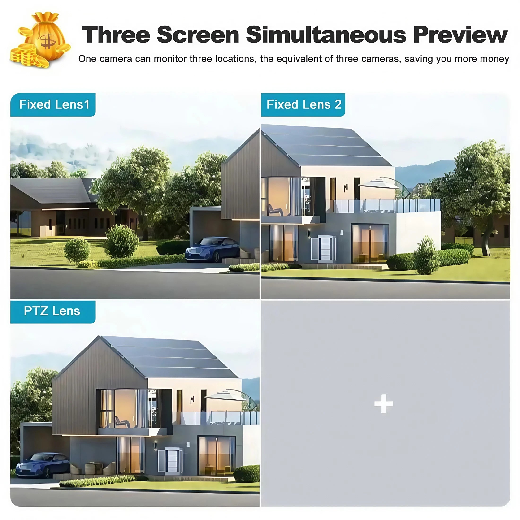 V380 Pro 3 lentes 4G IP cámara Solar HD 15 MP exterior impermeable CCTV visión nocturna Audio bidireccional cámara IP de seguimiento móvil