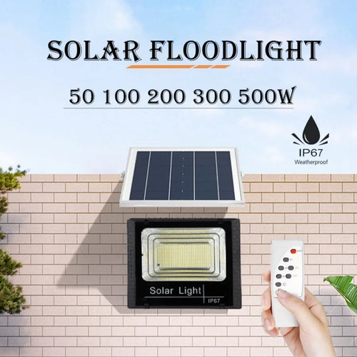 Foco Solar LED con Control Remoto IP67 para Exterior
