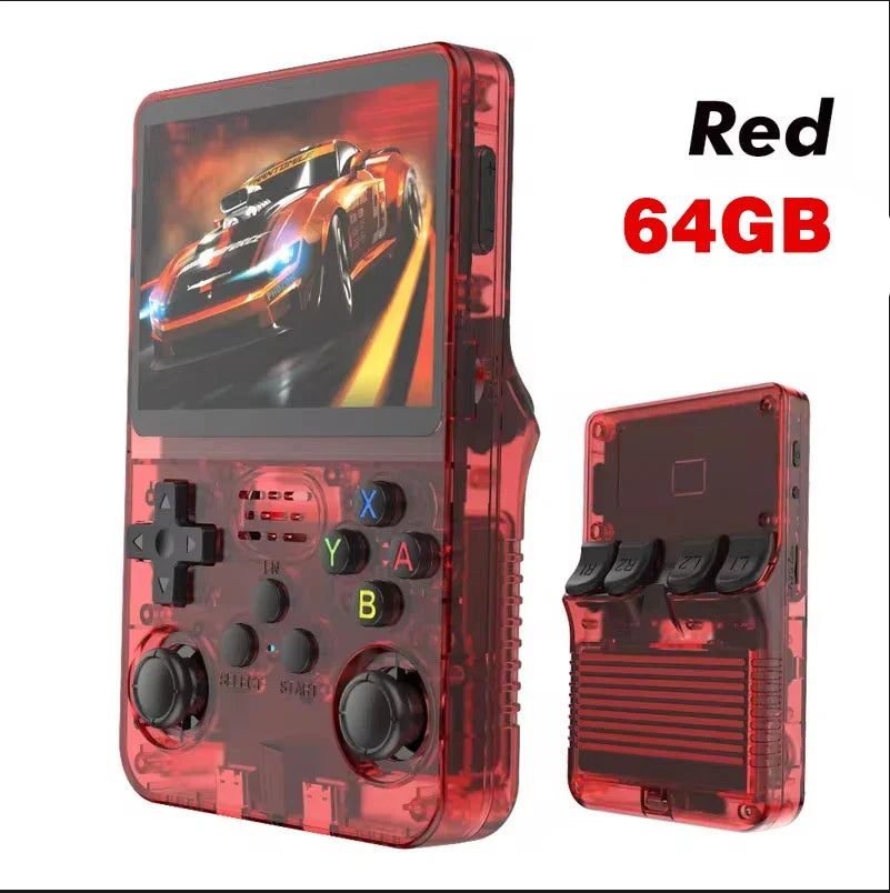 Consola de juegos portátil Retro ARKOS R36S, sistema Linux, reproductor de vídeo con pantalla IPS de 3,5 pulgadas, consola de juegos portátil de 64GB/128GB