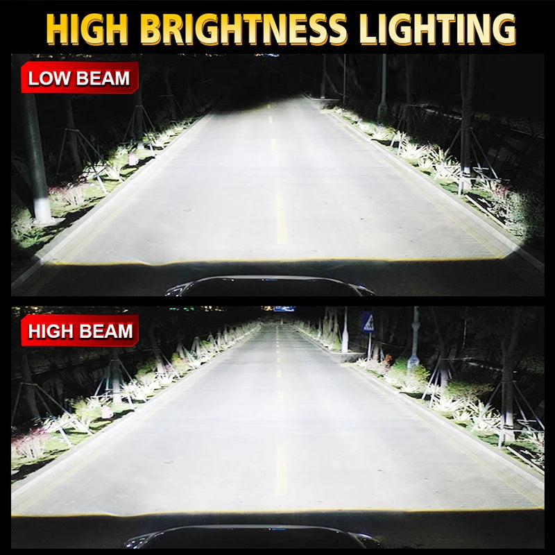 Luz LED Canbus H7 H4 de 3500W, Tamaño Mini 1:1, Faro Delantero para Auto con Lente Proyector, H11 H8 9005 9006 HB3 HB4 9012, Bombilla Antiniebla Súper Brillante