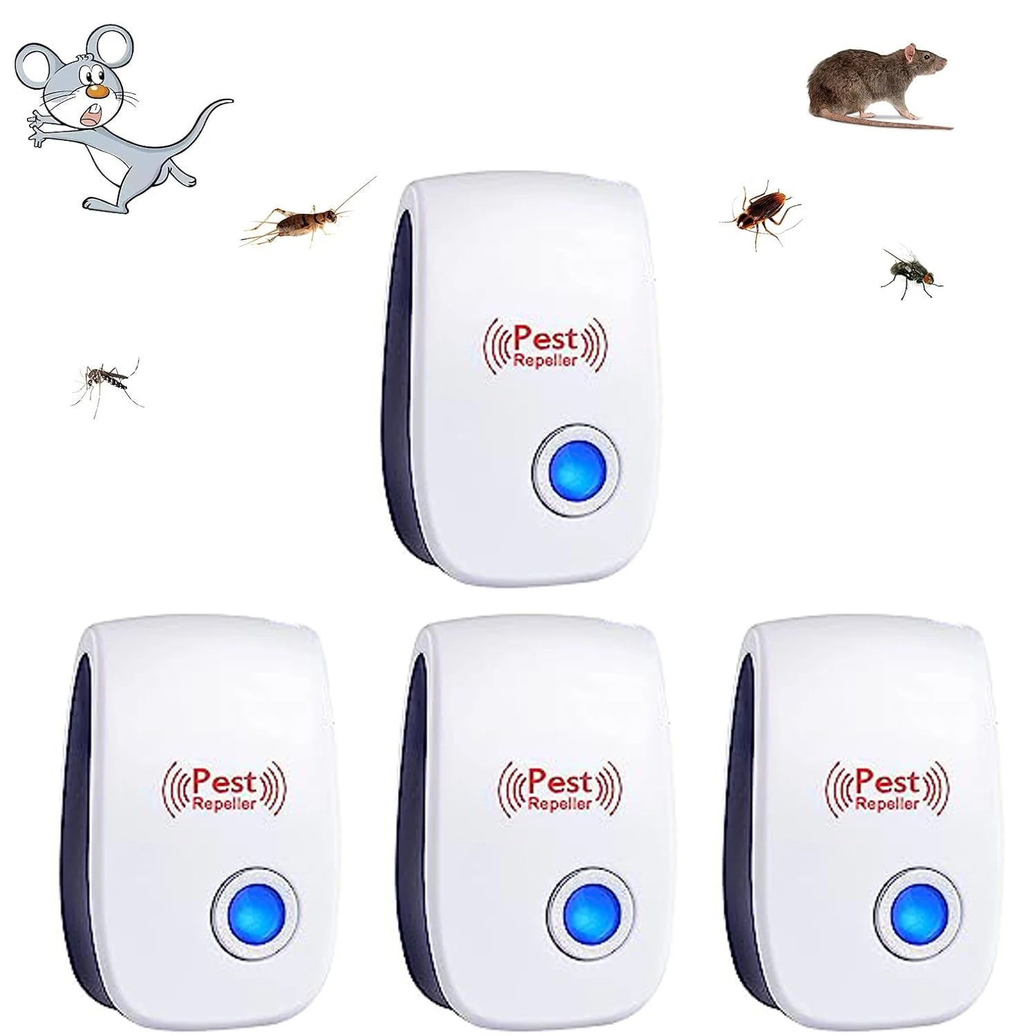 Repelente Ultrasónico Eléctrico para Insectos y Cucarachas