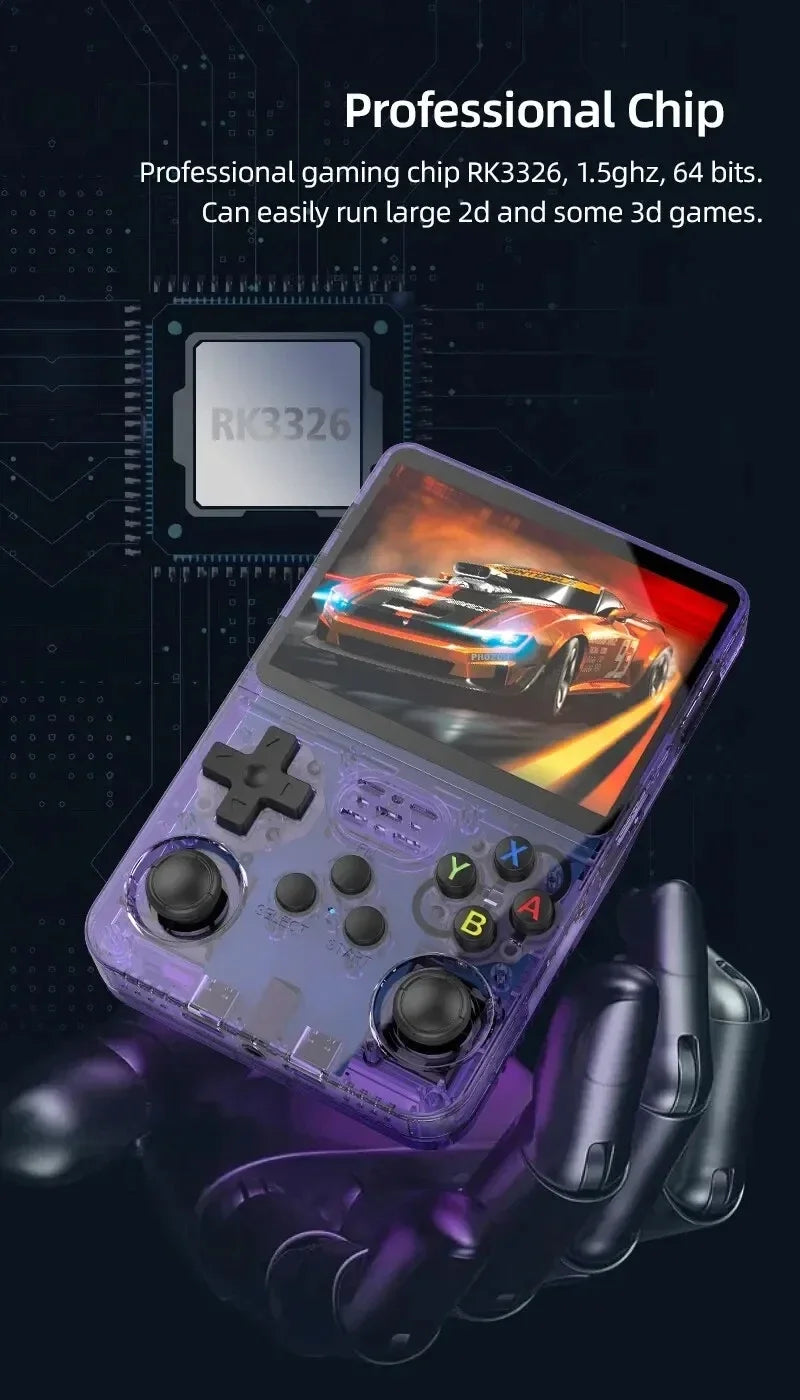 Consola de juegos portátil Retro ARKOS R36S, sistema Linux, reproductor de vídeo con pantalla IPS de 3,5 pulgadas, consola de juegos portátil de 64GB/128GB