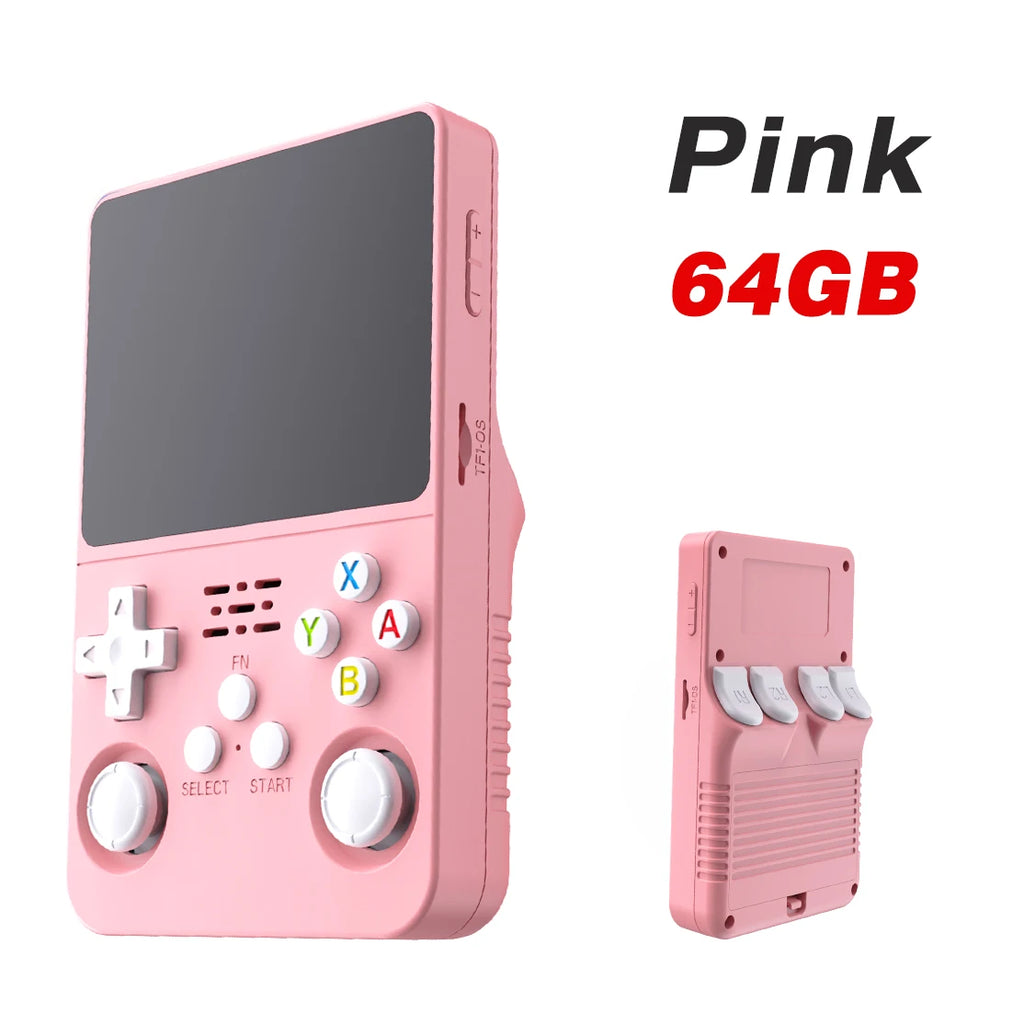 Consola de juegos portátil Retro ARKOS R36S, sistema Linux, reproductor de vídeo con pantalla IPS de 3,5 pulgadas, consola de juegos portátil de 64GB/128GB