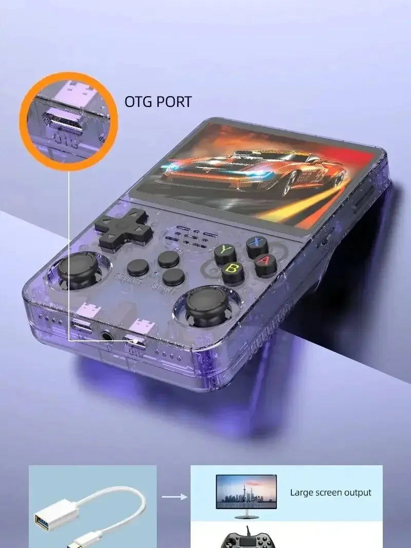 Consola de juegos portátil Retro ARKOS R36S, sistema Linux, reproductor de vídeo con pantalla IPS de 3,5 pulgadas, consola de juegos portátil de 64GB/128GB