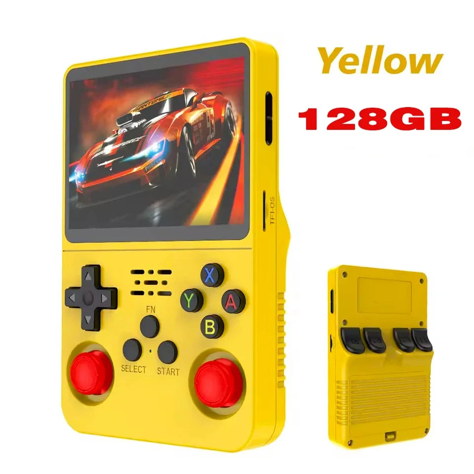Consola de juegos portátil Retro ARKOS R36S, sistema Linux, reproductor de vídeo con pantalla IPS de 3,5 pulgadas, consola de juegos portátil de 64GB/128GB