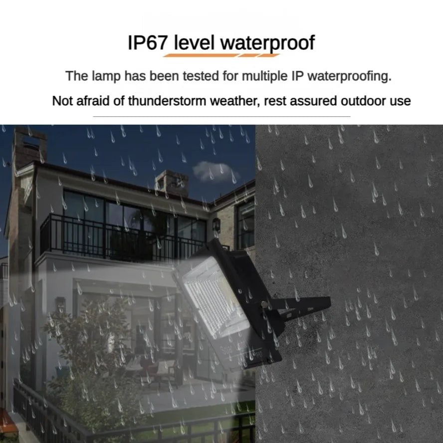 Foco Solar LED con Control Remoto IP67 para Exterior